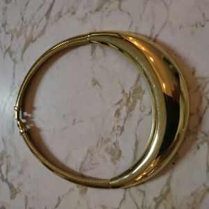 Rare Givenchy Gold Plated Omega Torque Haute Couture Bib Necklace